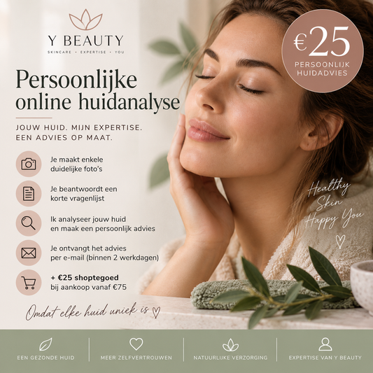 Persoonlijke online huidanalyse Y Beauty - €25 met €25 shoptegoed vanaf €75