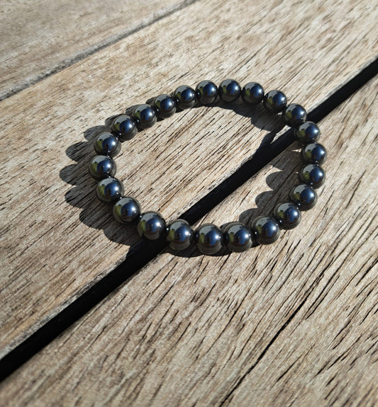 Hematiet kogelarmband – 8 mm
